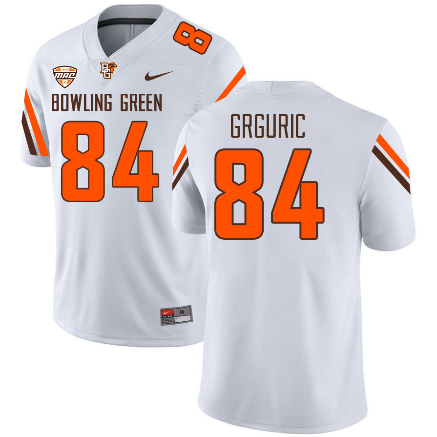 Bowling Green Falcons #84 Dom Grguric College Football Jerseys Stitched Sale-White